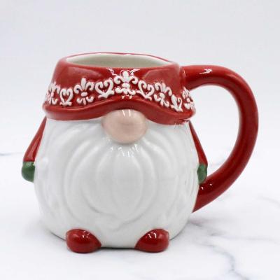 China Customized ECO-FRIENDLY 3D Christmas Ceramic Cute Mug for sale