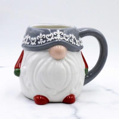 China 2021 New Design Ceramic 3D Mug Holiday Coffee Mug For Christmas Gift for sale