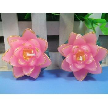 China No Smoking and No Drip Colorful Lotus Flower Birthday Candles for sale