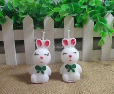 China Rabbit Shaped Candle Non Smoking And No Dripping / Lovely Cute Rabbit Candles For Easter Decoration for sale