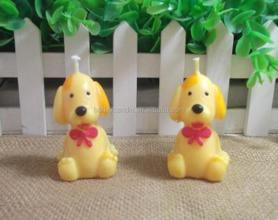 China No Smoking Cute Animal Dog Creative Candle No Drip And Shaped Birthday Candles for sale