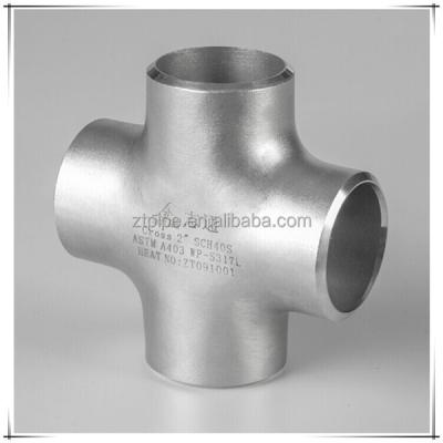 China Good Manufacturing Price 4 Way Cross Stainless Pipe Fitting 1/2