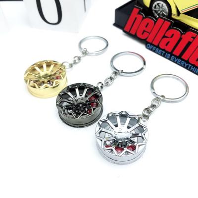 China Metal Manufacturer Wholesale Custom Car Accessories 2021 Inner Wheel Hub Key Chain for sale