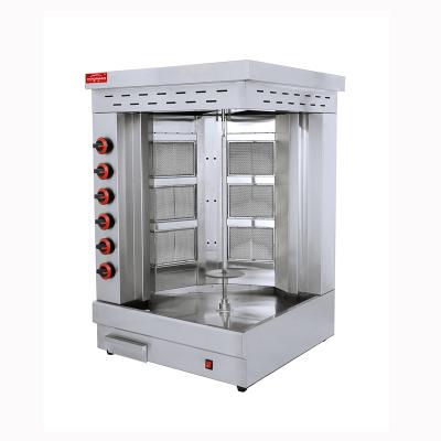 China Automatic Revolving Shawarma Machine Commercial Gas For Restaurant LPG Natural Gas Ceramic 6 Burners for sale