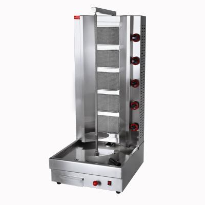 China Houshan Brand 5-Burner Doner Chicken/Beef/Pork Grill Turkey Kebab Meat/Gas Shawarma Machine Commercial for sale