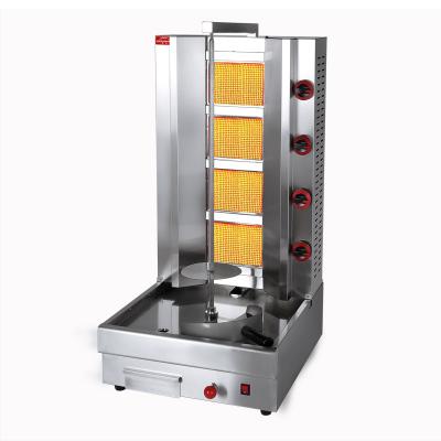 China Automatic High End Gas Grills Shawarma Gyro Machine Rotating Spinning Commercial For Restaurant 4 Ceramic Burners for sale