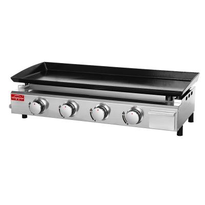 China Kitchen Equipment 85*42*24cm 4 Burner Flat Gas Burger Grill Griddle CG-805 for sale