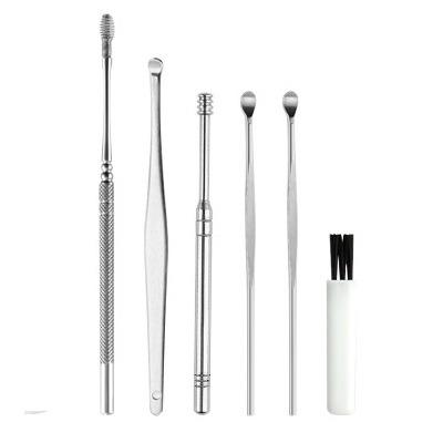 China Stainless Steel Earpick Ear Curette Remover Wax Remover Pick Ear Cleaner Spoon Comfortable Ear Care Clean Tool L0061 for sale