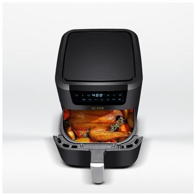 China Hotel ULIWA Small Air Fryer 8 In-I Less Fryer Oven Pizza Cooker, Frying Oil Air Fryer 1500W Non-Stick Air Basket for sale