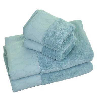 China Antimicrobial Set of 2 Hotel Quality Microfiber Super Absorbent Quick Dry Microfiber Bath Towels for sale