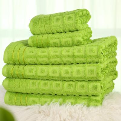 China Luxurious Antimicrobial Cotton Polyester 6 Piece Towel Set | White | Quick-drying | Fade Resistant | Absorbent | Goods | Softer and Lofter for sale