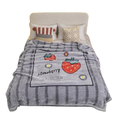 China ASIA QUEEN FULL Plush Fleece Factory EASY CARE 100% EASY CARE A&B Style Luxury LARGE Blanket Heavy Blanket Printed Raschel Bed Blanket for sale