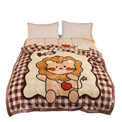 China ASIA QUEEN FULL Plush Fleece Factory EASY CARE 100% EASY CARE A&B Style Luxury LARGE Blanket Heavy Blanket Printed Raschel Bed Blanket for sale