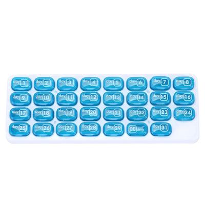 China Home Use Guaranteed Quality Removable 4 Week Portable Organizer Pill Box Case 31 Day Monthly Storage for sale