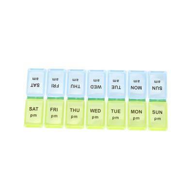 China Portable Durable Medical Pills Storage Box Home Use Weekly Organizer 7 Day Storage Pill Case Box for sale