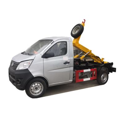 China Brand New Changan Garbage Truck 2cbm Mini Hook Lift Garbage Truck 4260*1660*1920 for sale