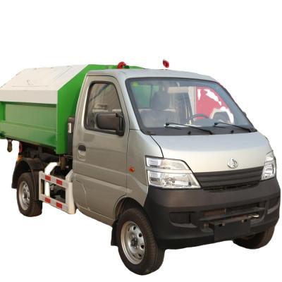 China Garbage collection and hauling China most popular 2 axles euro3 mini small automatic hook dump truck for sale