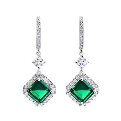 China ZHF CLASSIC Fashionable Lady's Earring First Green Gem Dangle Earrings for sale