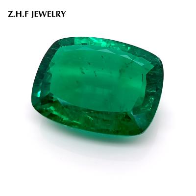 China Emerald Lab Grown Emerald Colombian Hydrothermal Loose Gemstones Set 25.3*21.92MM 45.65CT for sale