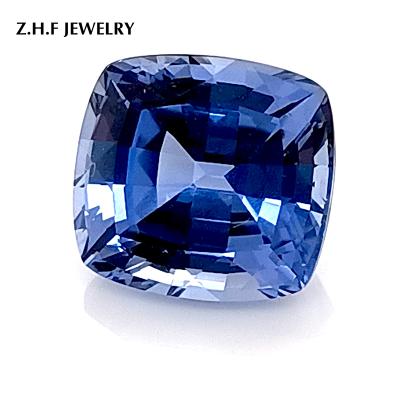 China Sapphire Pulled Created Sapphire Loose Gemstone Cornflower. Pillow9.15*8.57MM 4.35CT for sale