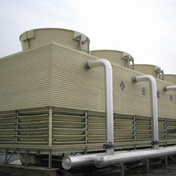 China JFT Series Low Noise Counter Flow Square Cooling Tower, Made of FRP Panels and HDG Framework  for sale