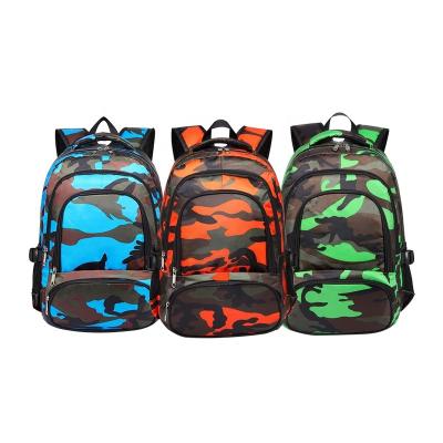 China Waterproof Fashion Kids Camouflage water resistant portable bookbag bolsos escolares Rucksack kindergarten school backpack for boy teenager for sale