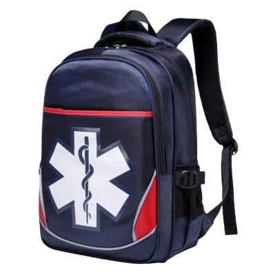 China Vintage First Aid Backpack Emergency Medical Bag Trauma Bag Waterproof for Traveling Trips Camping Hiking Childcare Empty EMT B for sale