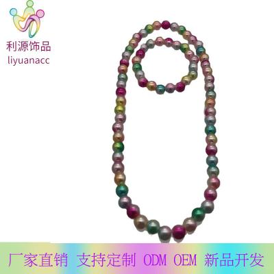 China 2021 other best selling colorful beads beautiful kids bracelet high quality jewelry set and necklace set for girls for sale