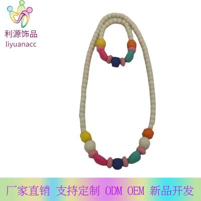 China 2021 other best selling colorful beads beautiful kids bracelet high quality jewelry set and necklace set for girls for sale