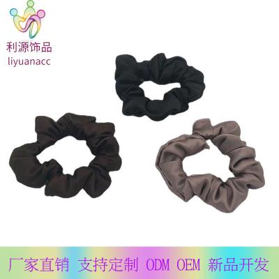 China Hot selling satin hair ties girls hair band European and American style solid custom made women's elastic band scrunchies for sale