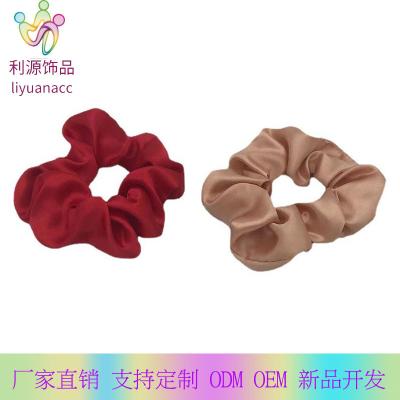 China Hot selling satin hair ties girls hair band European and American style solid custom made women's elastic band scrunchies for sale