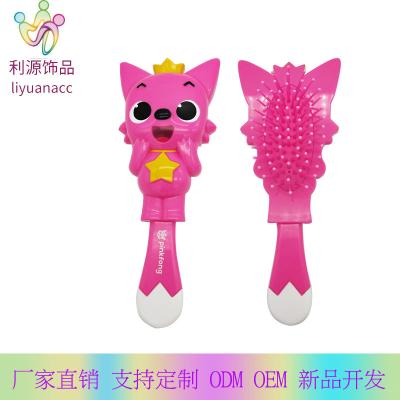 China Cushion Pink Fang Best Selling Kids Beauty Cute Fox Shaped Gifts Hairbrush for sale