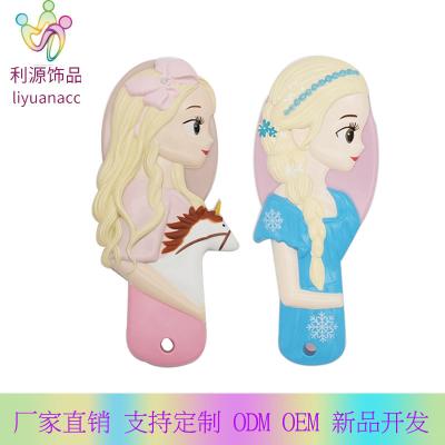 China Eco-Friendly Customize Logo Plastic Mini Travel Pocket Paddle Hair Brush For Girls Kids Toddler Oval Hairbrush for sale