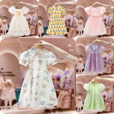 China 2023 New Summer Colorful Children's Pea Polo Fashion Princess Girl Dress for sale