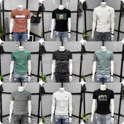 China Anti-Wrinkle Fashion Mens Cotton Print T-Shirt Custom Sleeve Crewneck Designer Slim Fit Plus Size Mens T-Shirt for sale