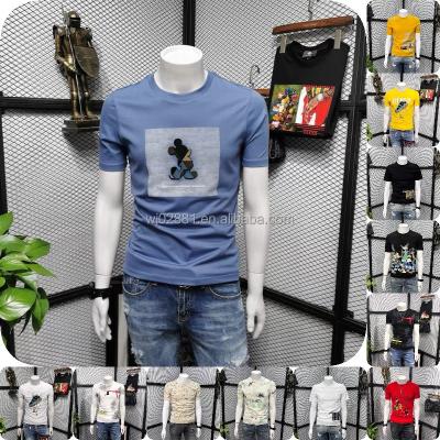 China Wholesale New High Quality Custom Men's Big Fit Brand Fashion Men's T-shirt Anti-wrinkle Printing Half Round Neck Slim Sleeve for sale