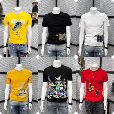 China New High Quality Fashion Men's Clothing Manufacturer Customized T-shirt Design Shorts Anti-wrinkle Sleeve Cotton Heavy Men's T-shirt for sale