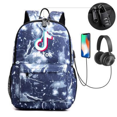 China Anti-theft Tik Tok Backpack School Bags Set of 3 Pieces Fashion Wholesale Anti-theft Backpack School Bags Back Packs Teenagers Boys for sale