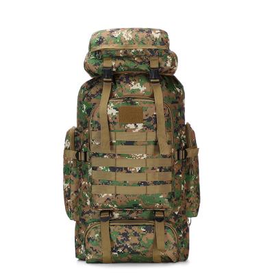 China NATIONAL Lightweight Adjustable Shoulder Strap 80L Backpack Camouflage Mountaineering Bag Military Tactical Duffel Bag for sale