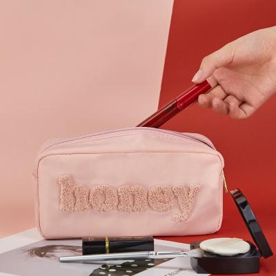 China 2021 Fashion Hot Selling Custom Cute Girls Waterproof Portable Nylon Cosmetic Bags Make Up Small Pocket Toiletry Bag for sale