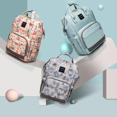 China Hot Selling Custom Fashion Large Capacity Travel Mummy Baby Diaper Diaper Bag Multifunctional Waterproof Backpack for sale