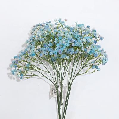 China Decoration Artificial Baby Blue Flowers Realistic Gypsophila Bouquet Flower For Wedding Decoration DIY Family Party for sale