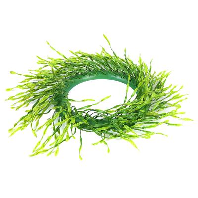 China Competitive Price Plastic Cane Grass Long Green Vine Garland Grass Valentine's Day Door Garland for sale