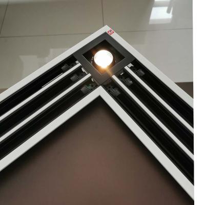 China Modern HVAC Ventilation Air Conditioning PVC Linear Slot Diffuser With One Night Light for sale