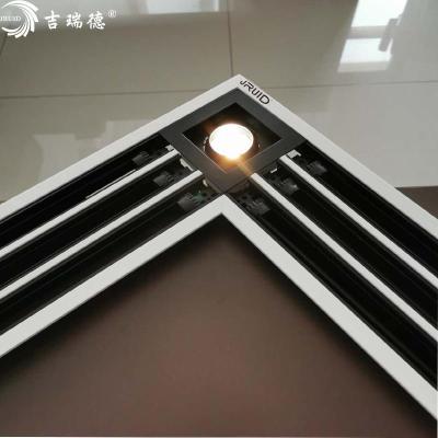 China Modern HVAC Ventilation Air Conditioning Aluminum Linear Slot Diffuser With One Night Light for sale