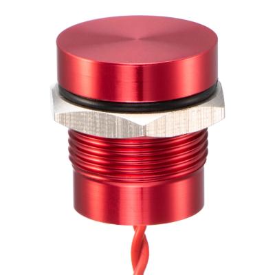 China Industrial Control 16mm Flat Round Metal Waterproof Push Button Switches IP67 for sale