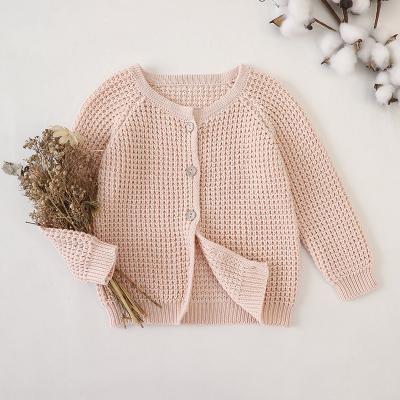 China RTS Custom Anti-Shrink Baby Knit Cotton Clothes Kids Autumn And Winter Thin Cardigan Sweater For Toddler 0-3Years for sale