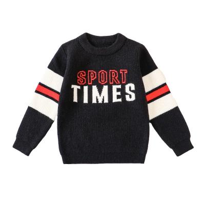 China Black Sweatshirts 12M-5Y Kids Boys Crewneck Sweatshirts Custom Anti-Shrink Clothing Pullover Children for sale