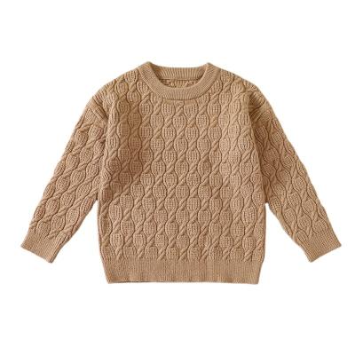 China Winter Popular Anti-Shrink Children Sleeving Long Warm Sweater O-Neck Kids Knitting Clothes Solid Color Child Sweaters for sale