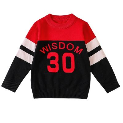 China Custom Knitted Anti Shrink Digital Printing Sweater Baby Toddler Boy Long Sleeve Crewneck Sweatshirt for sale